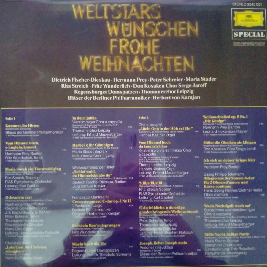 แผ่นเสียง Various - Weltstars Wünschen Frohe Weihnachten (Vinyl) (VG+)