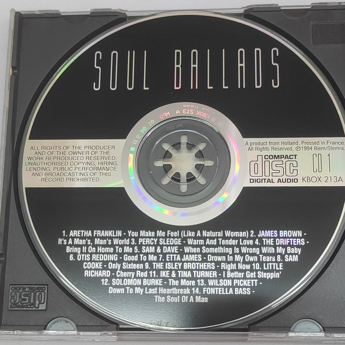 ซีดี Various - Soul Ballads (CD) (VG+) (2CDs)