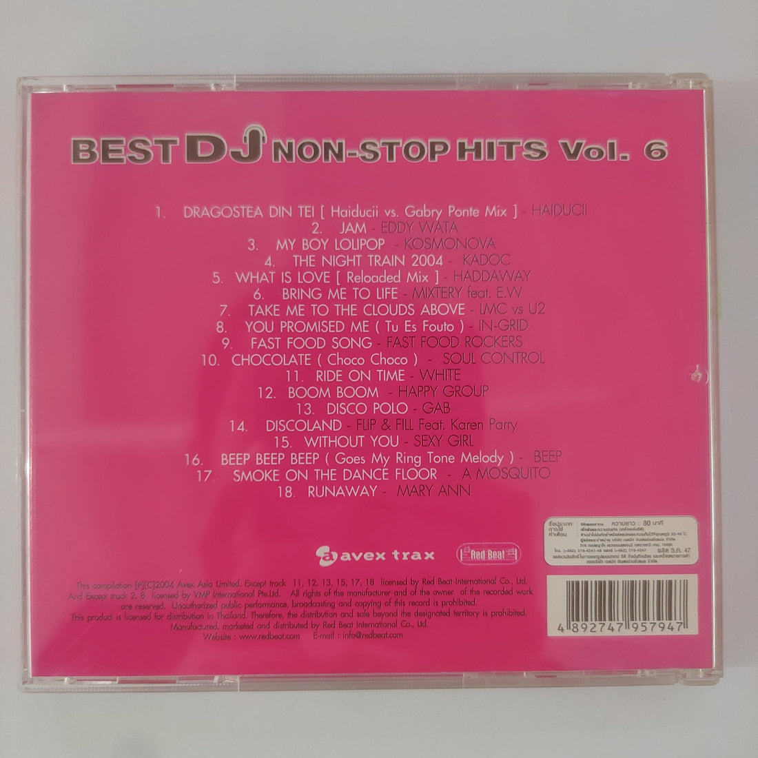 ซีดี Various - Best DJ Non-Stop Hits Vol. 6 (CD) (NM)