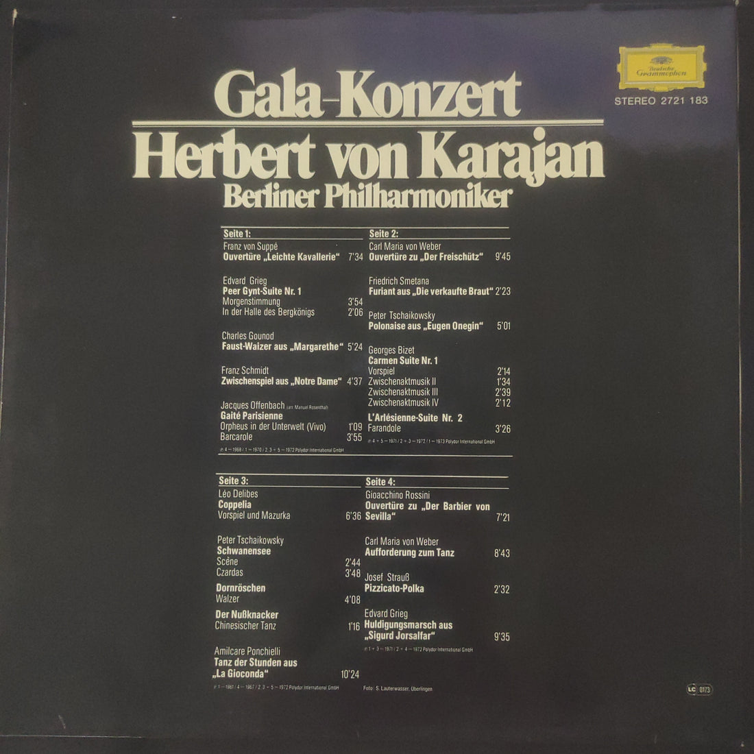 แผ่นเสียง Herbert von Karajan, Berliner Philharmoniker - Gala-Konzert (Vinyl) (VG+) (2LPs)