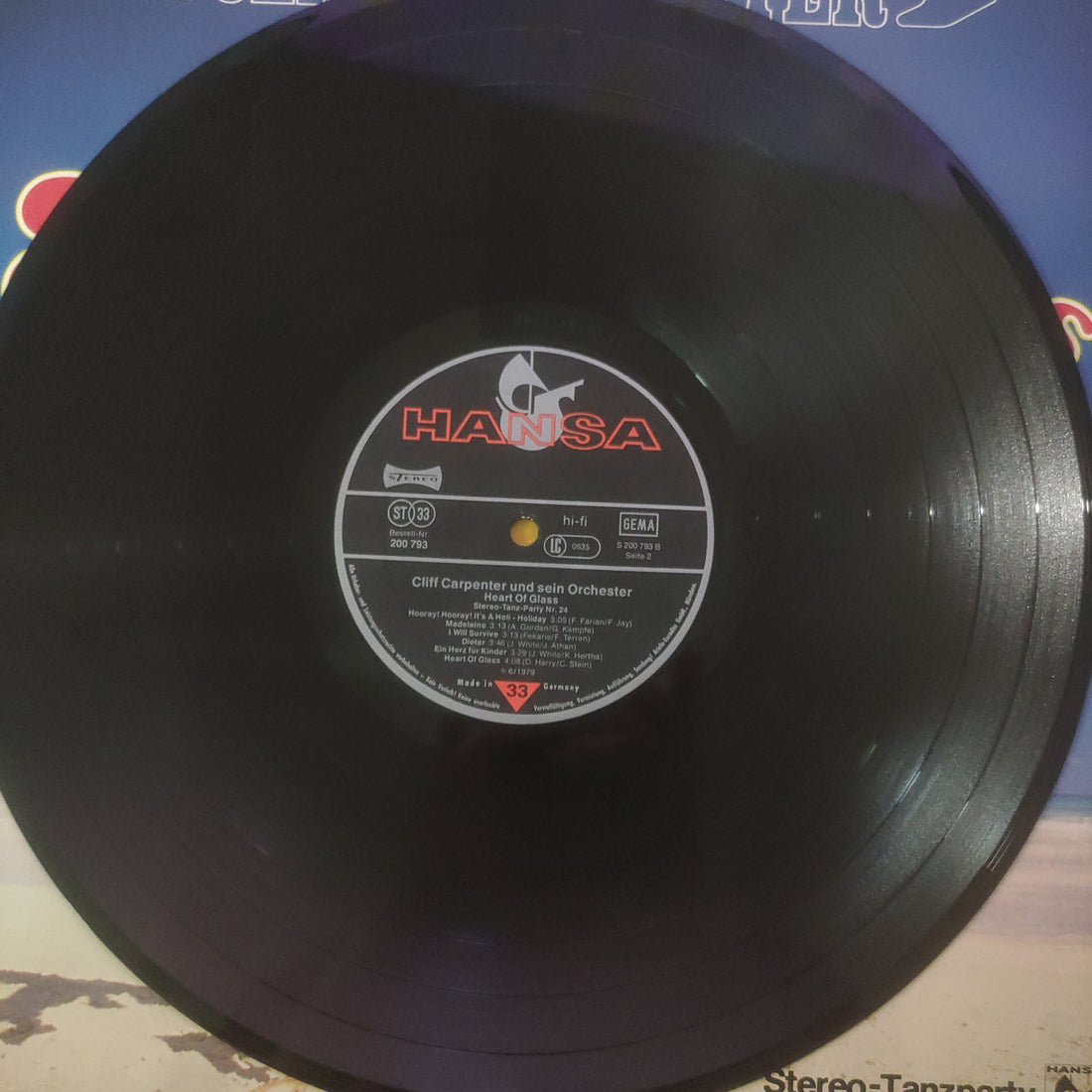 แผ่นเสียง Cliff Carpenter Und Sein Orchester - Heart Of Glass (Vinyl) (VG+)