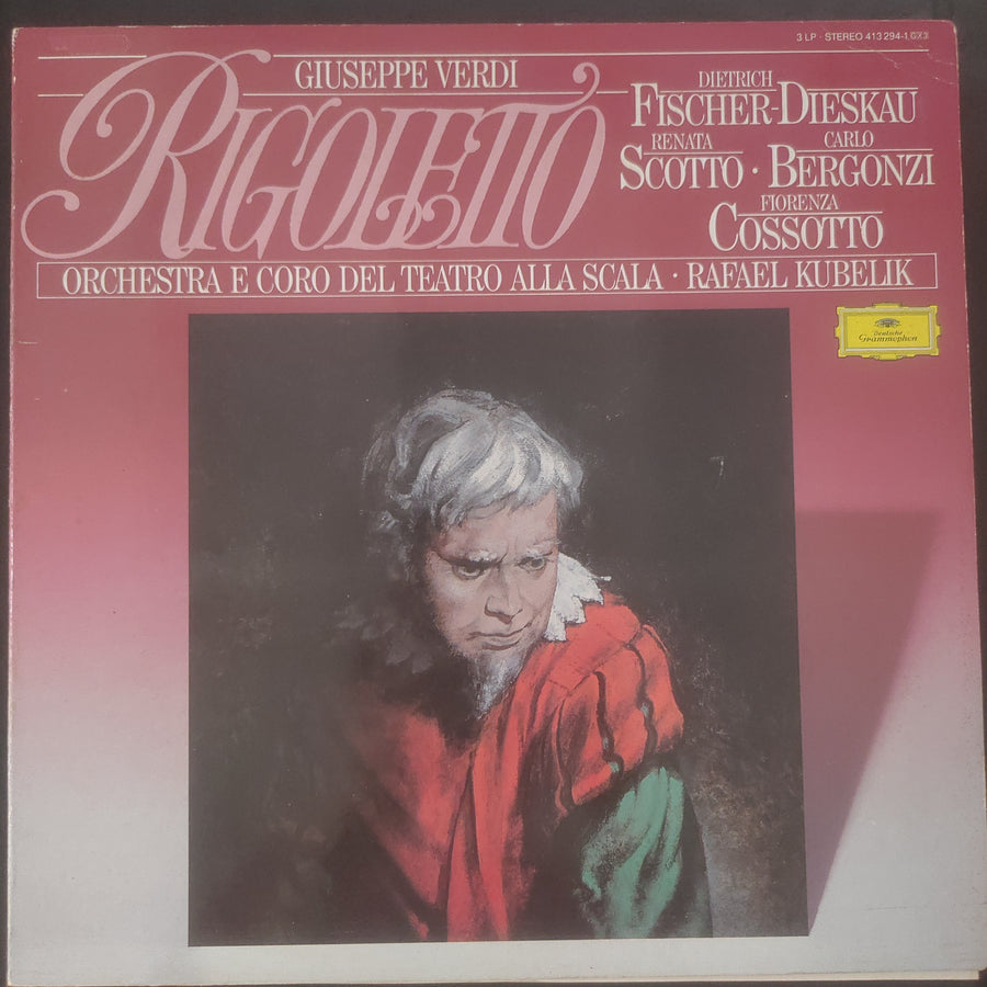 แผ่นเสียง Giuseppe Verdi - Dietrich Fischer-Dieskau, Renata Scotto, Carlo Bergonzi, Fiorenza Cossotto, Orchestra Del Teatro Alla Scala E Coro Del Teatro Alla Scala, Roberto Benaglio, Rafael Kubelik - Rigoletto (Vinyl) (VG+) (Boxset, 3LPs)