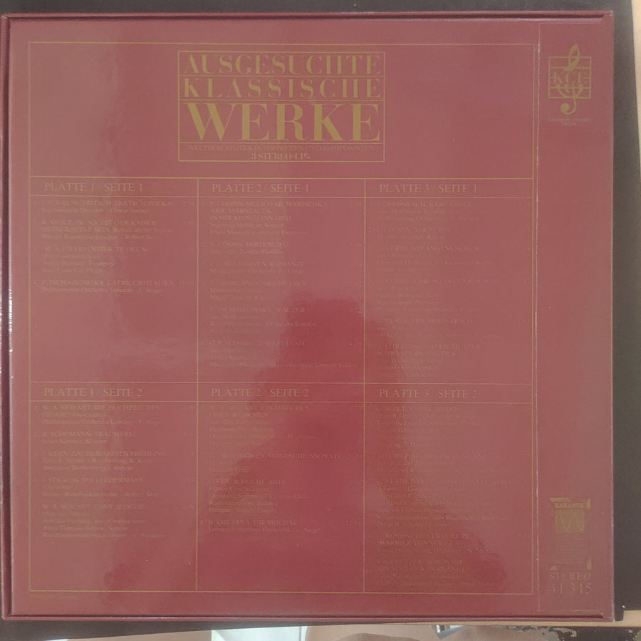 แผ่นเสียง Various - Ausgesuchte Klassische Werke (Eine Festliche Gala Weltberühmter Interpreten Und Komponisten) (Vinyl) (NM or M-) (Boxset, 5LPs)