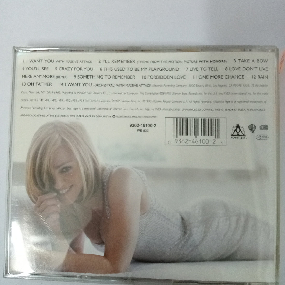 ซีดี Madonna - Something To Remember CD VG