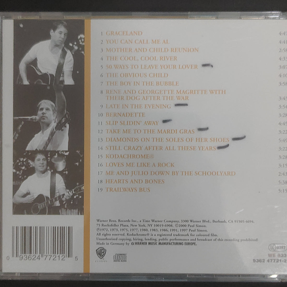 Paul Simon - Greatest Hits - Shining Like A National Guitar (CD) (VG+)