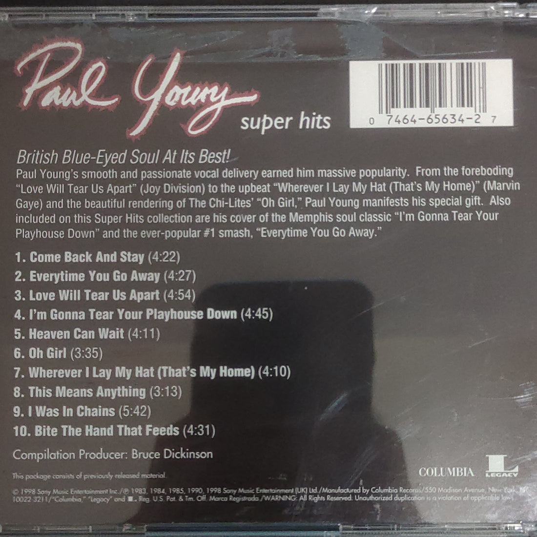 Paul Young - Super Hits (CD) (VG+)
