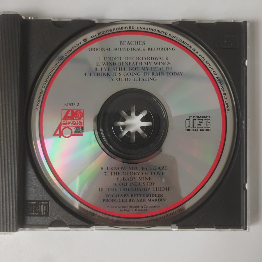 Bette Midler - Beaches (Original Soundtrack Recording) (CD) (VG+)