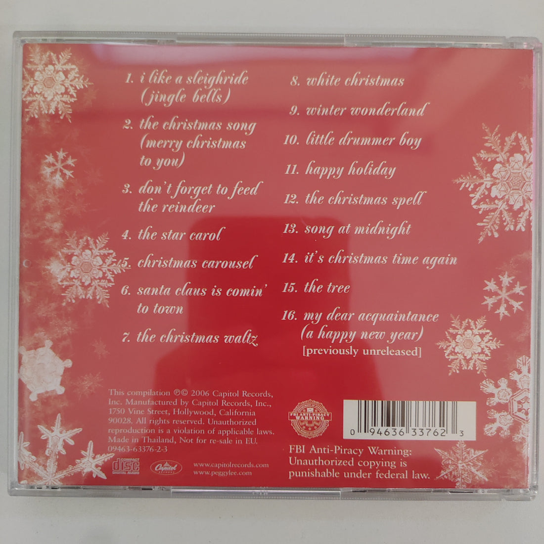 ซีดี Peggy Lee - Christmas With Peggy Lee (CD) (VG+)