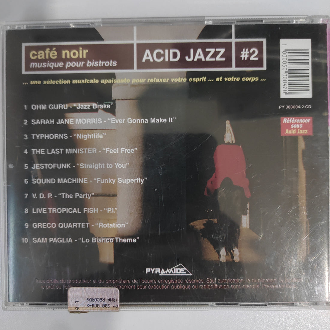 ซีดี Various - Café Noir - Musique Pour Bistrots: Acid Jazz #2 (CD) (VG+)