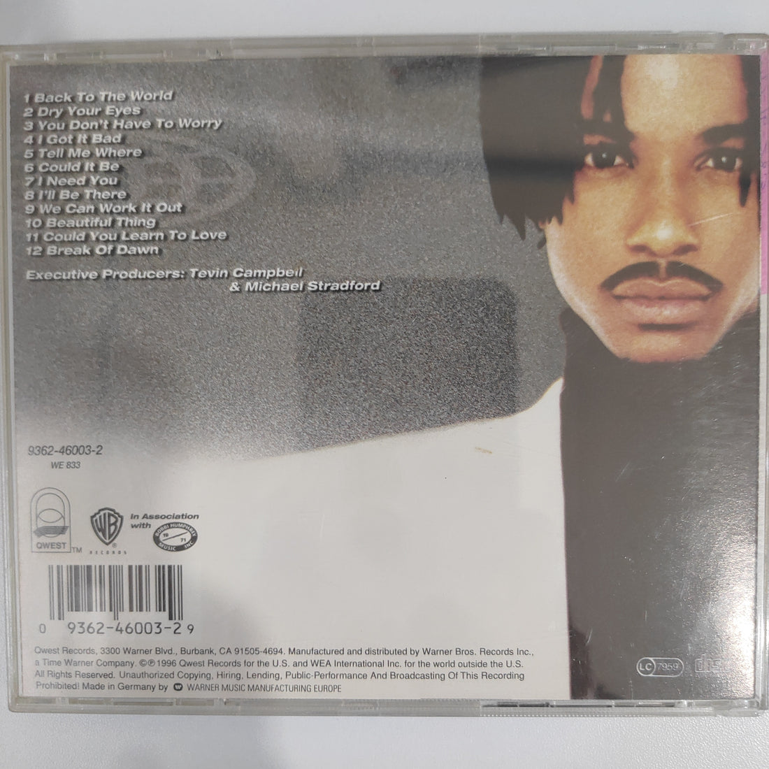 ซีดี Tevin Campbell - Back To The World (CD) (VG+)