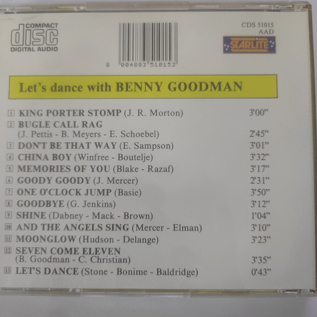 ซีดี Benny Goodman - Let's Dance With Benny Goodman (CD) (VG+)