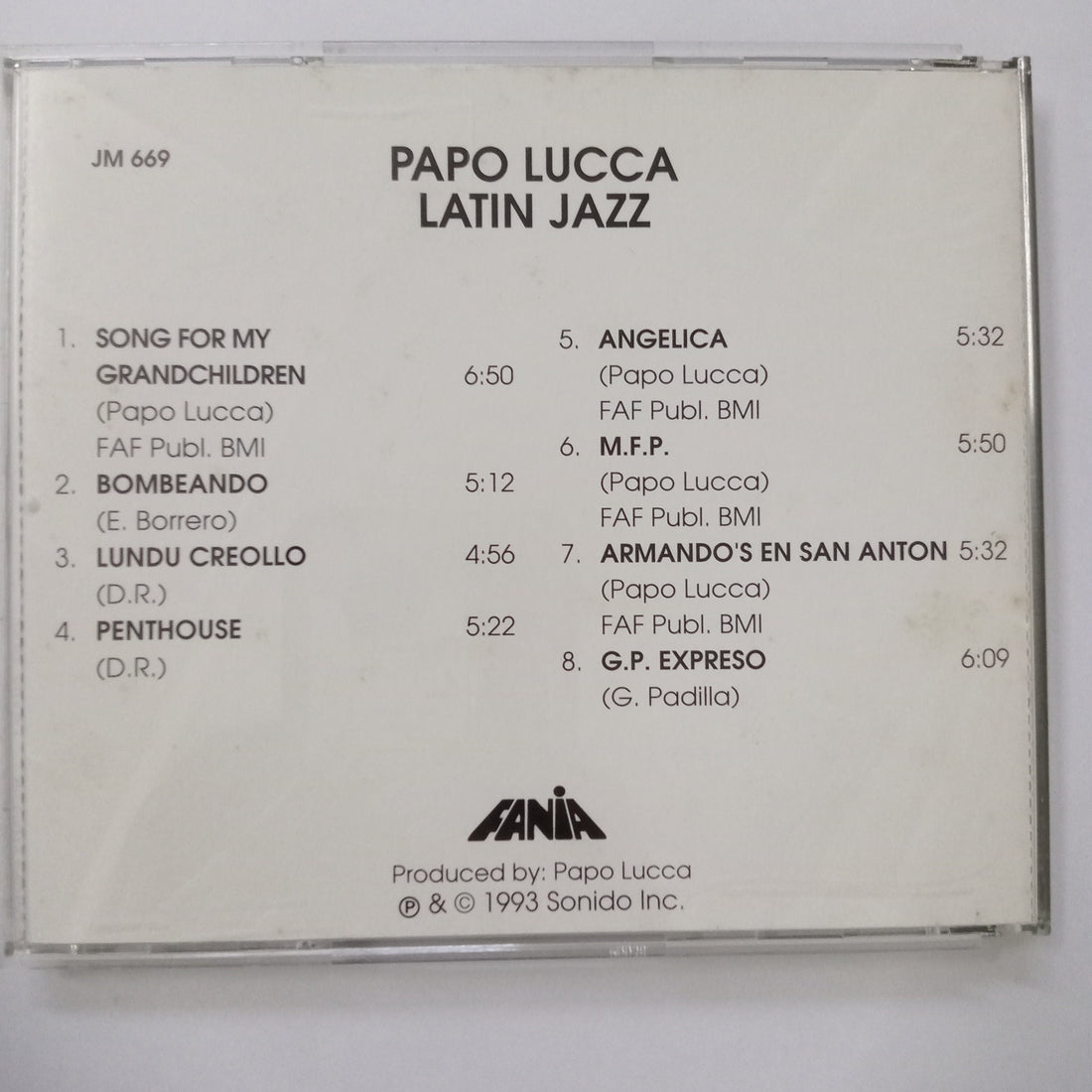 ซีดี Papo Lucca - Latin Jazz (CD) (VG+)