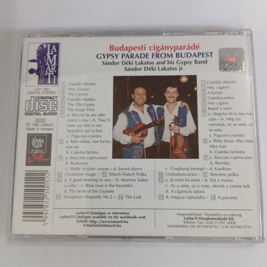 ซีดี Sándor Déki Lakatos And His Gipsy Band, Sándor Déki Lakatos Jr. - Gypsy Parade From Budapest (CD) (NM or M-)