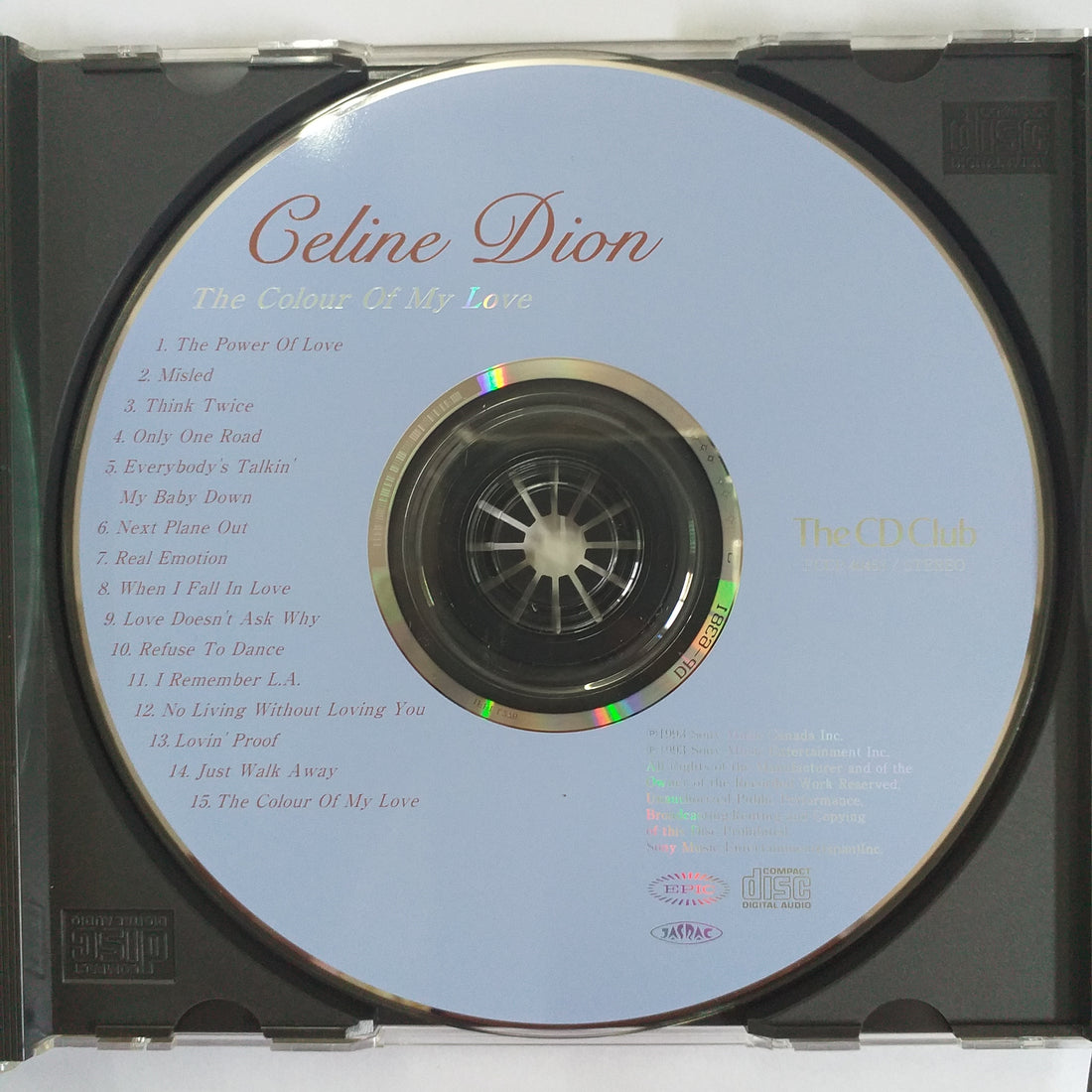 Céline Dion - The Colour Of My Love (CD) (VG+)