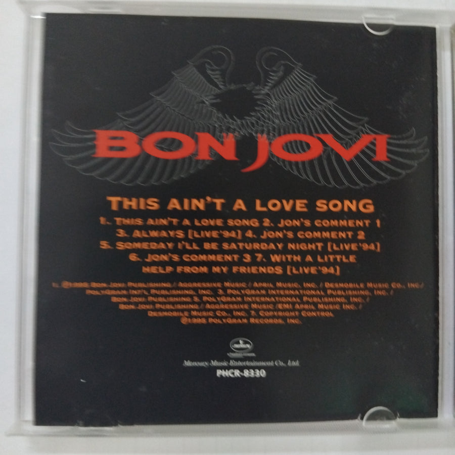 ซีดี Bon Jovi - This Ain't A Love Song CD VG+