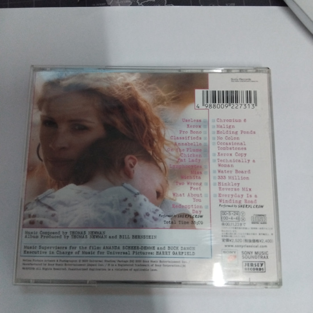 ซีดี Thomas Newman - Erin Brockovich (Motion Picture Soundtrack) (CD) (VG+) (HDCD)