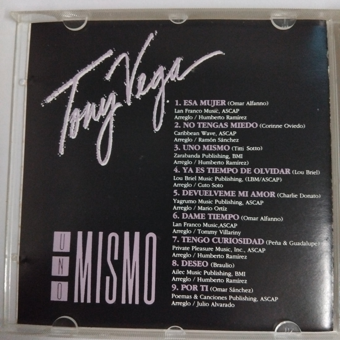 ซีดี Tony Vega - Uno Mismo (CD) (VG+)