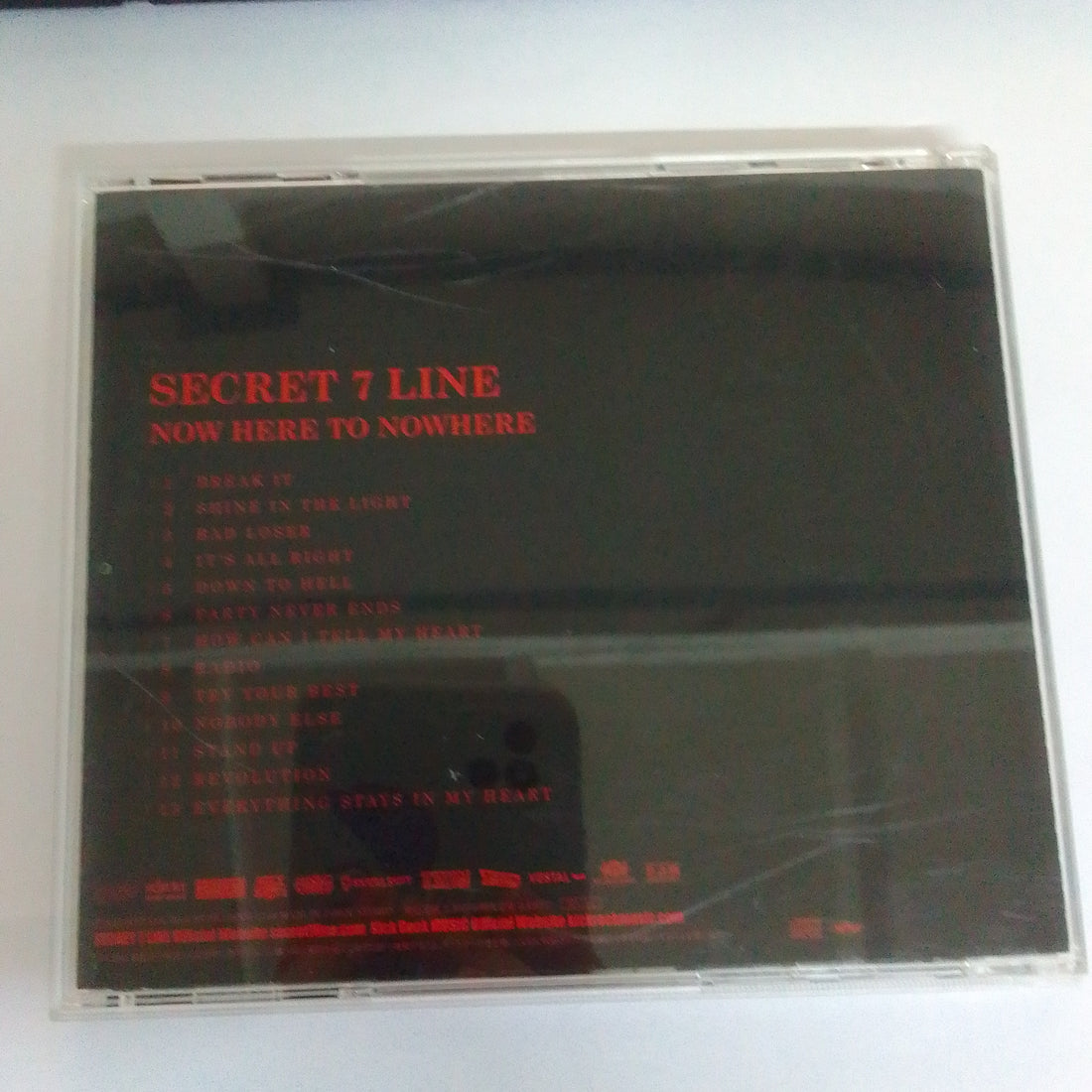 ซีดี Secret 7 Line - Now Here To Nowhere (CD) (NM or M-)