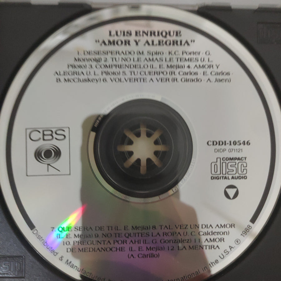 ซีดี Luis Enrique - Amor Y Alegria (CD) (VG+)