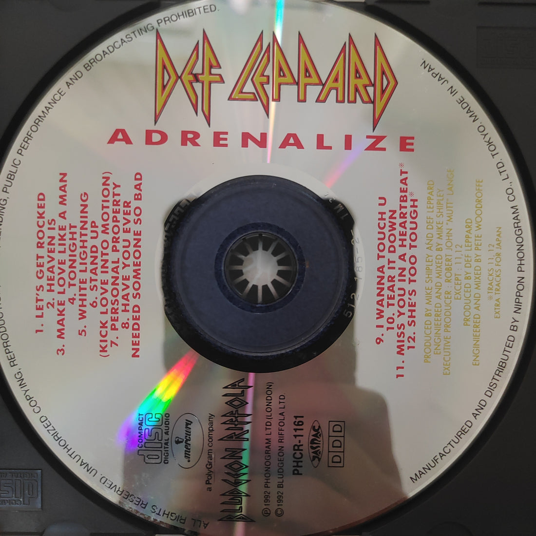 ซีดี Def Leppard - Adrenalize CD VG+