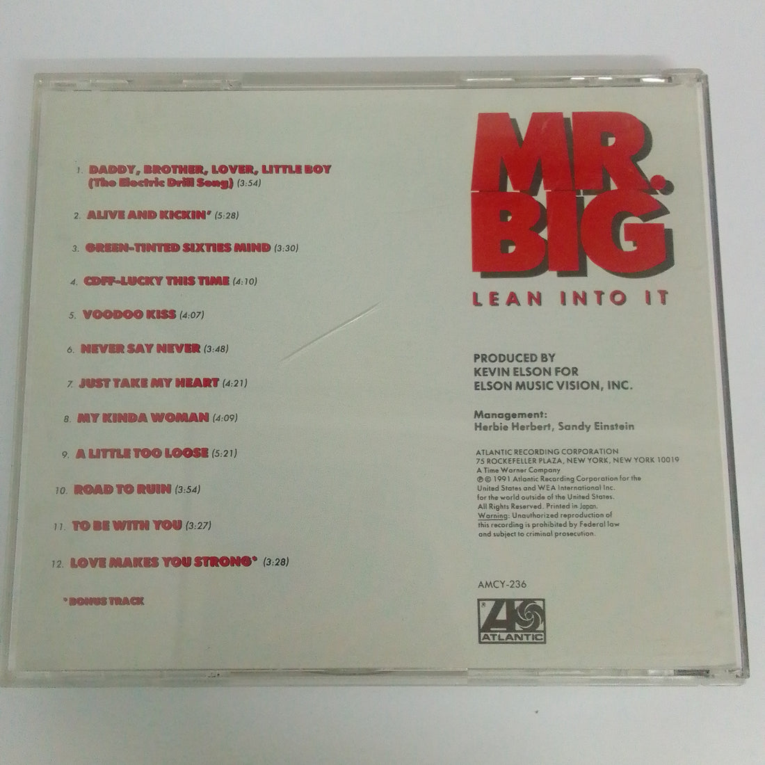 ซีดี Mr. Big - Lean Into It (CD) (VG)