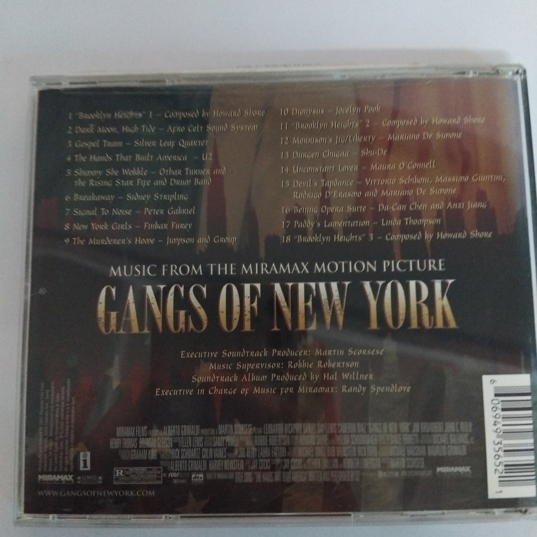 ซีดี Various - Music From The Miramax Motion Picture Gangs Of New York (CD) (NM or M-)