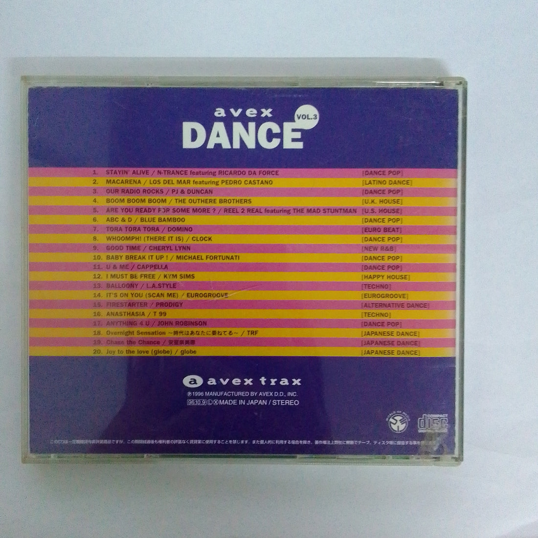 ซีดี Various - Avex Dance Vol. 3 (CD) (VG)