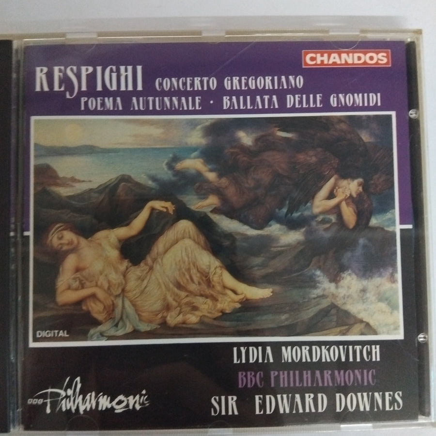 ซีดี Ottorino Respighi, Lydia Mordkovitch, Edward Downes, BBC Philharmonic - Concerto Gregoriano / Poema Autunnale ∙ Ballata Delle Gnomidi (CD) (VG+)