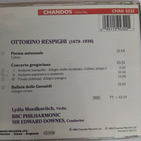 ซีดี Ottorino Respighi, Lydia Mordkovitch, Edward Downes, BBC Philharmonic - Concerto Gregoriano / Poema Autunnale ∙ Ballata Delle Gnomidi CD VG+