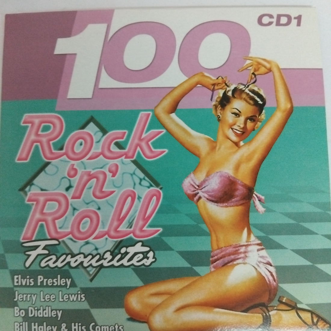 ซีดี Various - 100 Rock 'N' Roll Favourites (CD) (VG+)