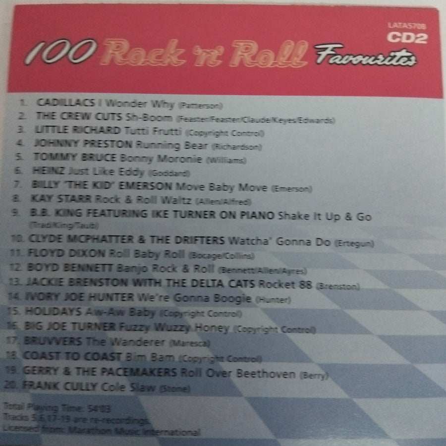 ซีดี Various - 100 Rock 'N' Roll Favourites (CD) (VG+)