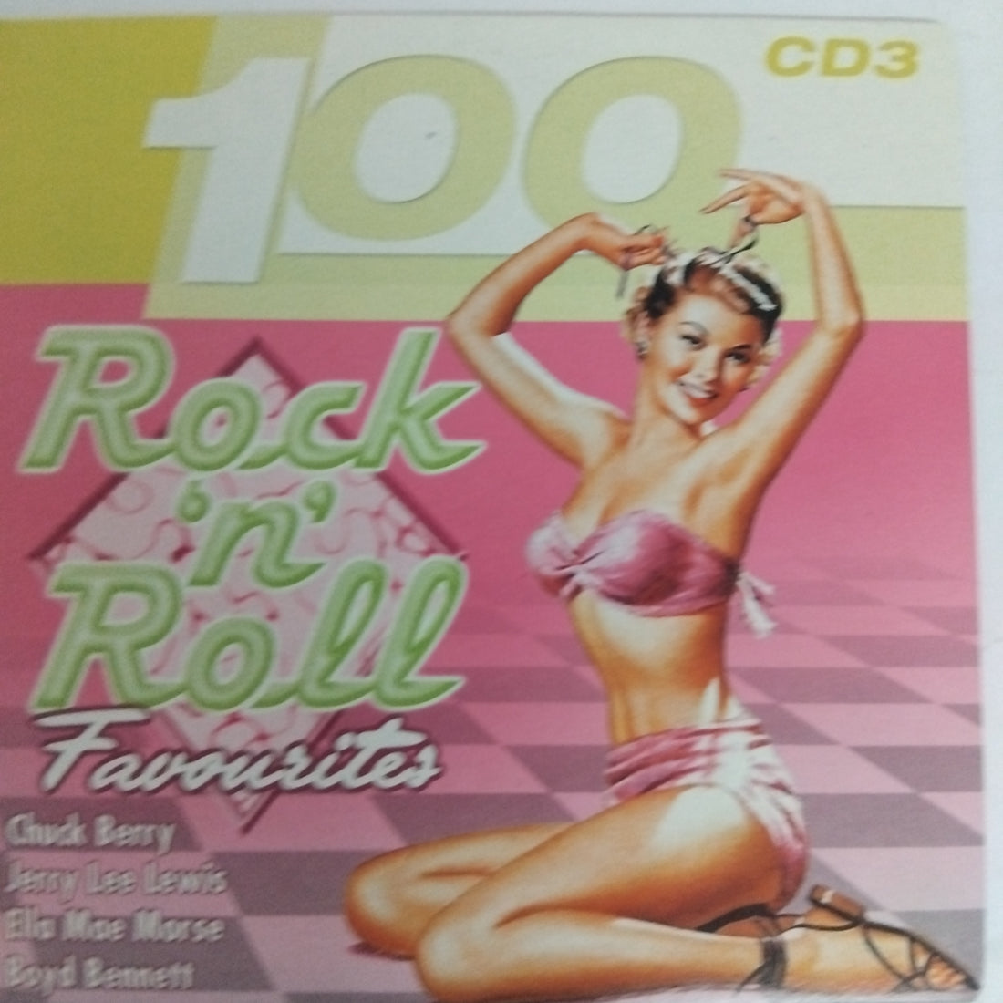 ซีดี Various - 100 Rock 'N' Roll Favourites (CD) (VG+)