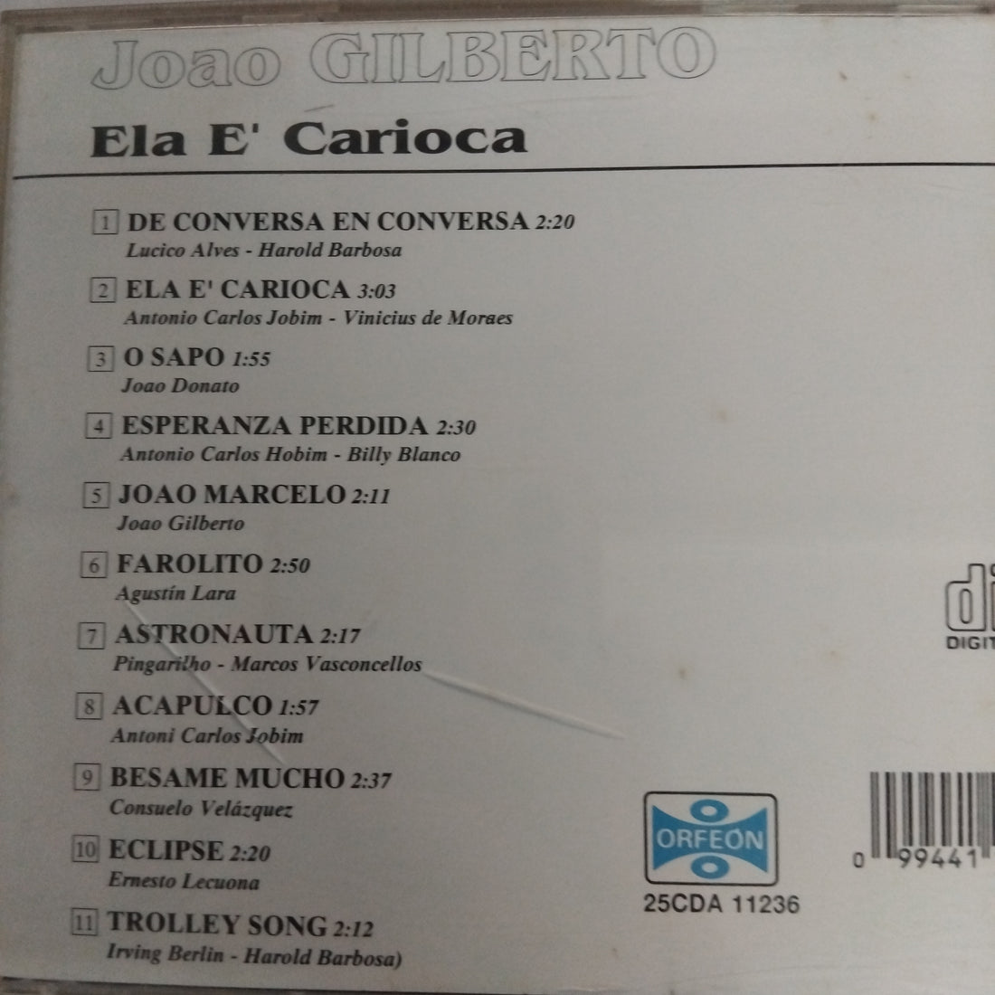 ซีดี João Gilberto - Ela E' Carioca (CD) (G)