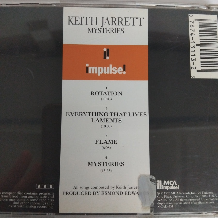 ซีดี Keith Jarrett - Mysteries CD VG+