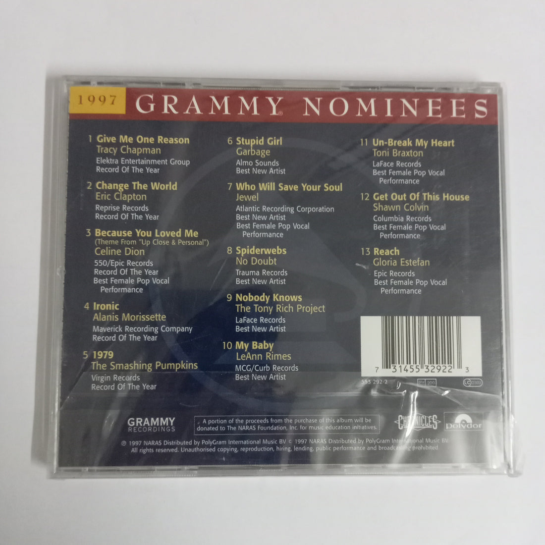 ซีดี Various - 1997 Grammy Nominees (CD) (M)