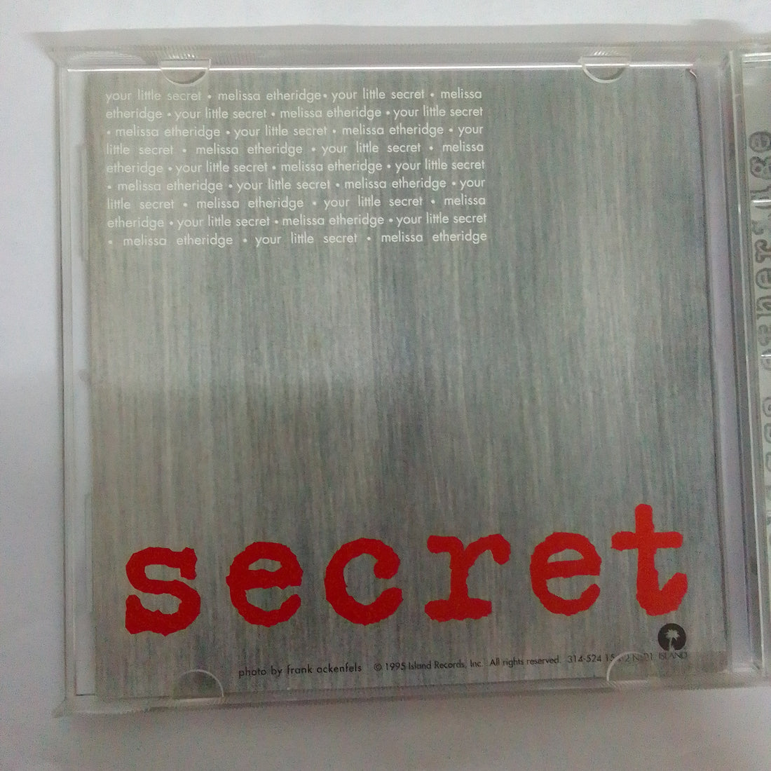 ซีดี Melissa Etheridge - Your Little Secret CD VG+