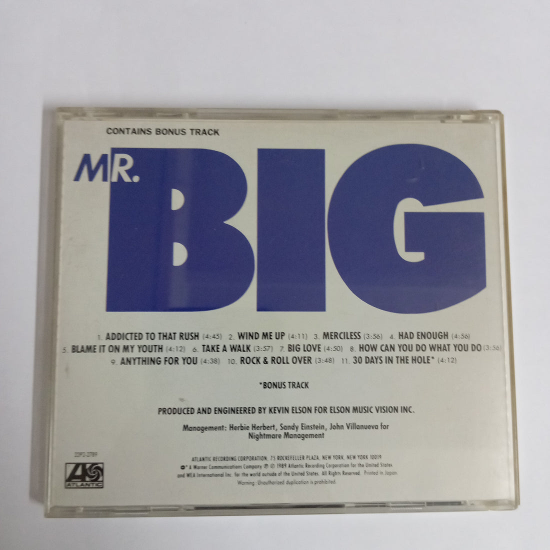 ซีดี Mr. Big - Mr. Big (CD) (VG+)