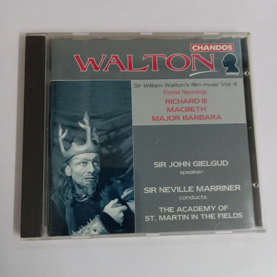 Sir William Walton - John Gielgud, The Academy Of St. Martin-in-the-Fields, Sir Neville Marriner - Richard III; Macbeth; Major Barbara (CD) (VG+)