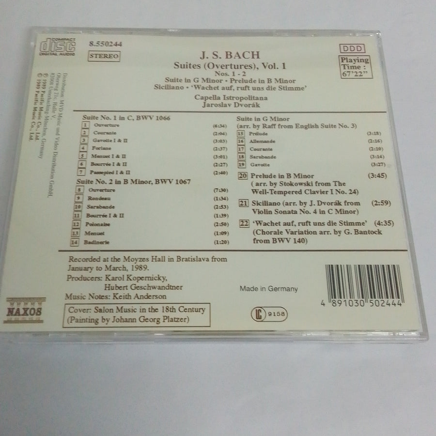 ซีดี Johann Sebastian Bach - Suites (Overtures), Vol. 1 (CD) (VG+)