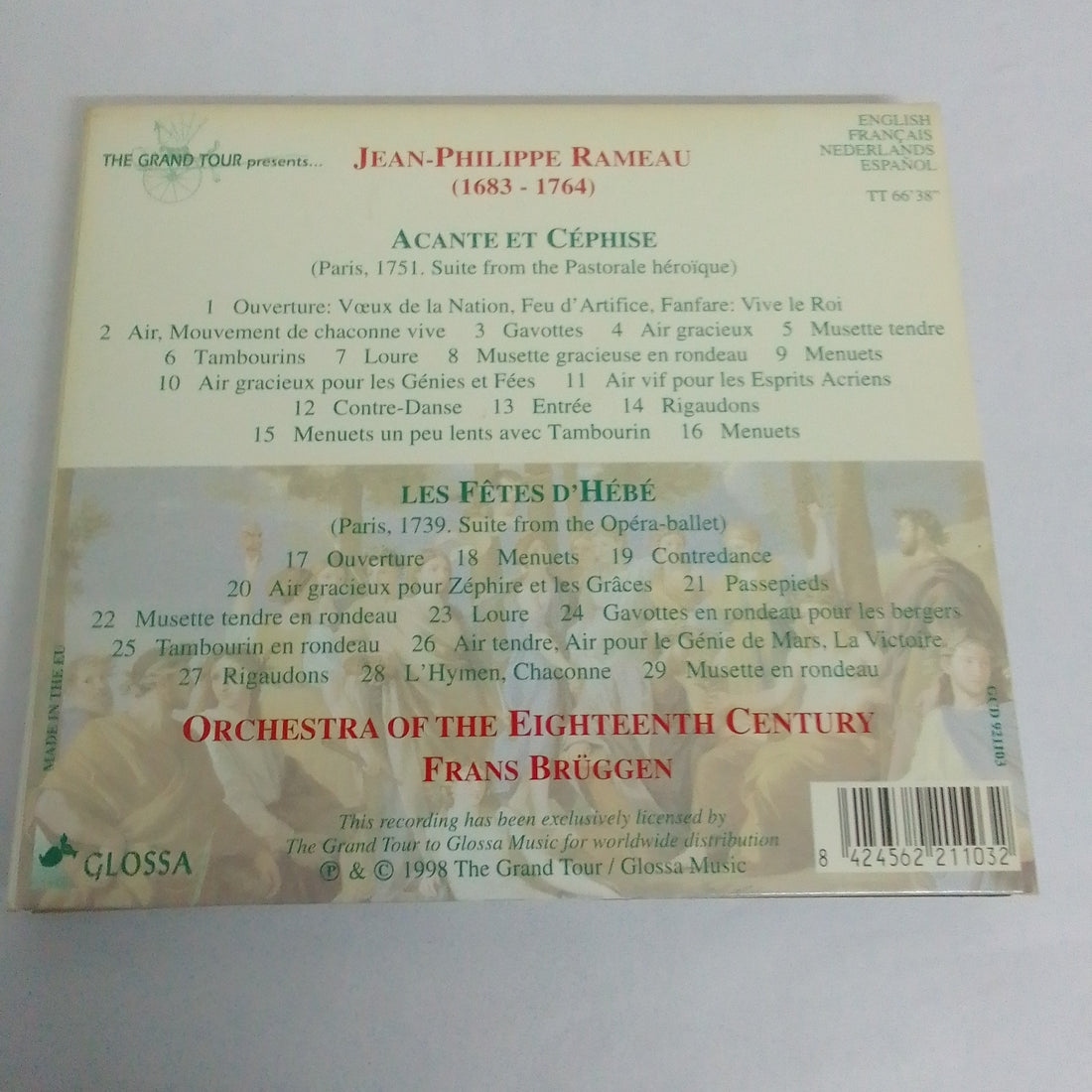 ซีดี Jean-Philippe Rameau, Orchestra Of The 18th Century, Frans Brüggen - Acante Et Céphise • Les Fêtes D'Hébé (CD) (VG+)