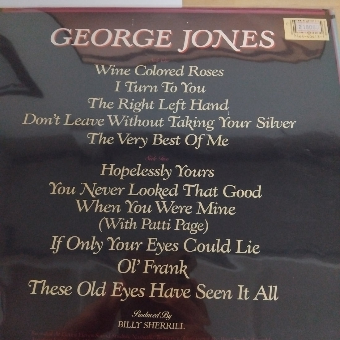 แผ่นเสียง George Jones  - Wine Colored Roses (Vinyl) (VG+)