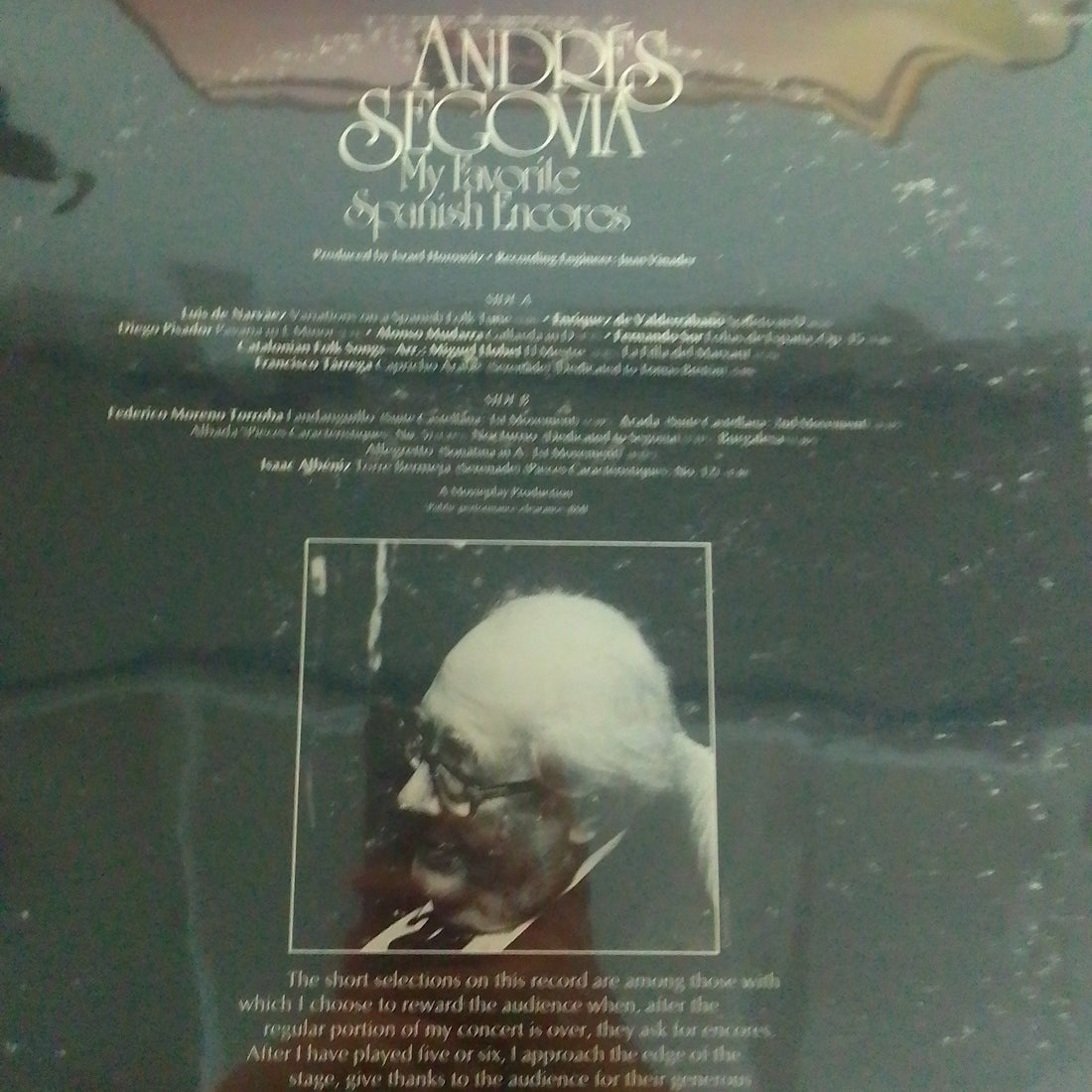 แผ่นเสียง Andrés Segovia - My Favorite Spanish Encores (Vinyl) (VG+)