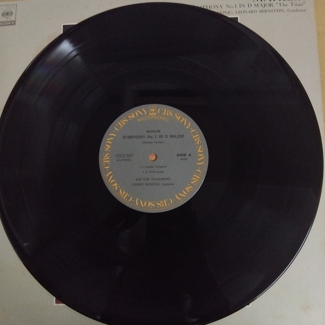 แผ่นเสียง Gustav Mahler - New York Philharmonic, Leonard Bernstein - Symphony No. 1 In D Major "The Titan" Vinyl VG+