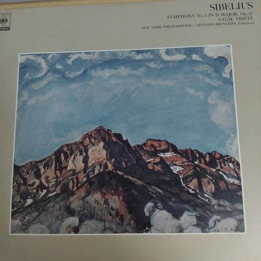 แผ่นเสียง Jean Sibelius - New York Philharmonic, Leonard Bernstein - Symphony No. 2 In D Major, Op. 43 / Valse Triste (Vinyl) (VG+)