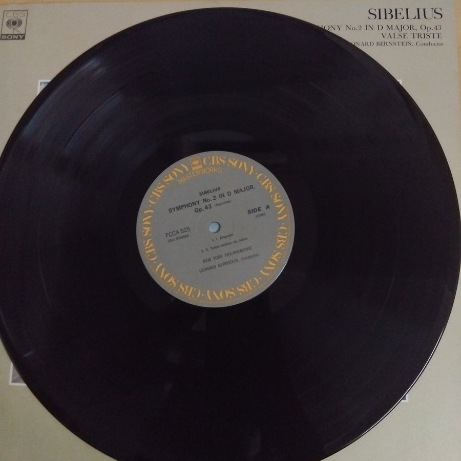 แผ่นเสียง Jean Sibelius - New York Philharmonic, Leonard Bernstein - Symphony No. 2 In D Major, Op. 43 / Valse Triste (Vinyl) (VG+)