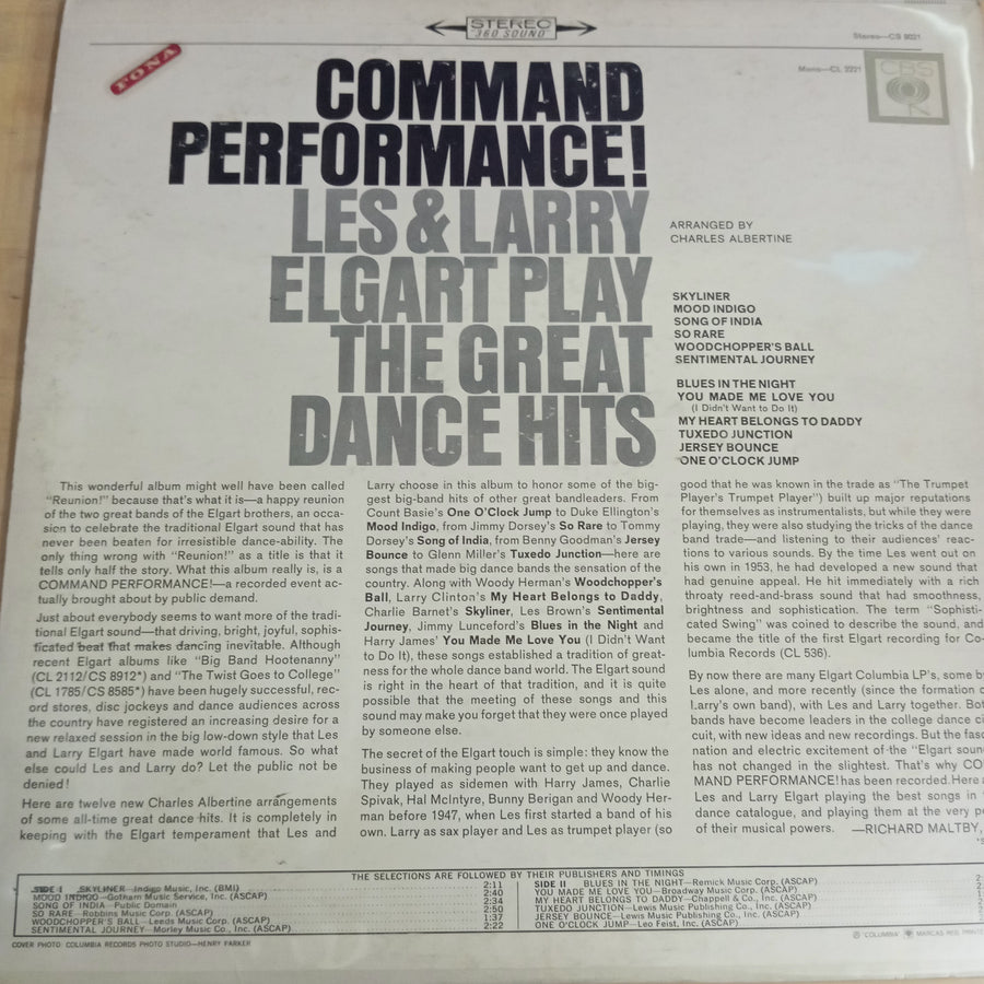 Les & Larry Elgart - Command Performance! (Vinyl) (VG)