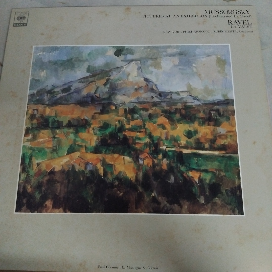 แผ่นเสียง Modest Mussorgsky / Maurice Ravel - New York Philharmonic, Zubin Mehta - Pictures At An Exhibition (Orchestrated By Ravel) / La Valse (Vinyl) (VG+)