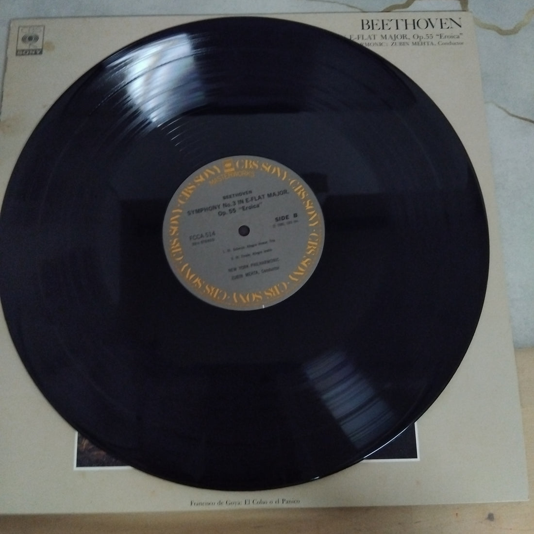 Ludwig van Beethoven, New York Philharmonic, Zubin Mehta - Symphony No. 3 In E-Flat Major, Op. 55 "Eroica" (Vinyl) (VG+)