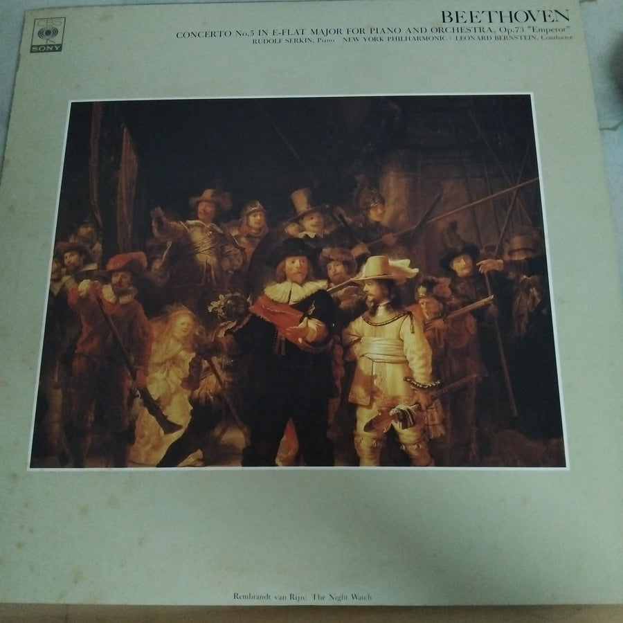 Ludwig van Beethoven / Rudolf Serkin, Leonard Bernstein, New York Philharmonic - Concerto No. 5 In E-Flat Major For Piano And Orchestra, Op. 73 (Emperor) (Vinyl) (VG+)