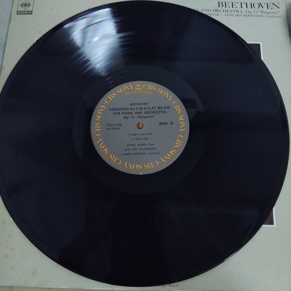 แผ่นเสียง Ludwig van Beethoven / Rudolf Serkin, Leonard Bernstein, New York Philharmonic - Concerto No. 5 In E-Flat Major For Piano And Orchestra, Op. 73 (Emperor) (Vinyl) (VG+)